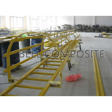 Fiberglass Reinforced Plastic Ladder with Cage, FRP/GRP Ladder, Fiberglass Ladder